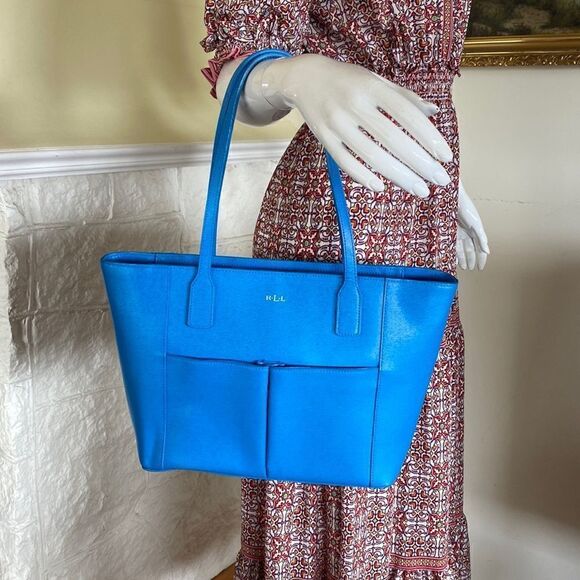 Ralph Lauren Newbury Pocket Shopper French Blue - Picture 4 of 12